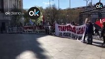 Protestas de trabajadores temporales contra Carmena