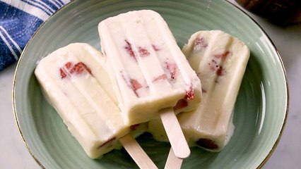 These Strawberries & Cream Pops Are Totally Irresistible