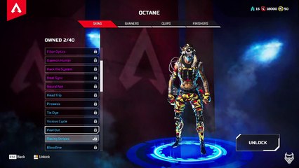 ALL OCTANE SKINS & COSMETICS SHOWCASE in Apex Legends