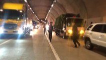 고속도로 터널 추돌사고...승용차 화재 1명 숨져 / YTN