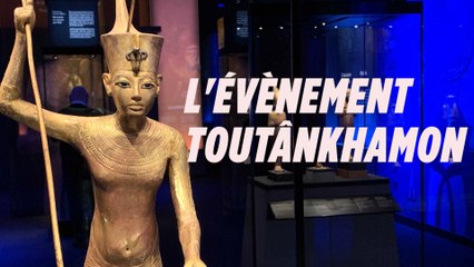 Скачать видео: Découvrez les trésors du tombeau de Toutânkhamon à la Grande Halle de la Villette