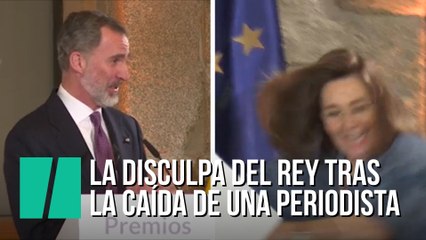 Felipe VI se disculpa tras el percance que sufrió una periodista: “El culpable he sido yo"