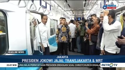 Jokowi Jajal Transportasi Terintegrasi