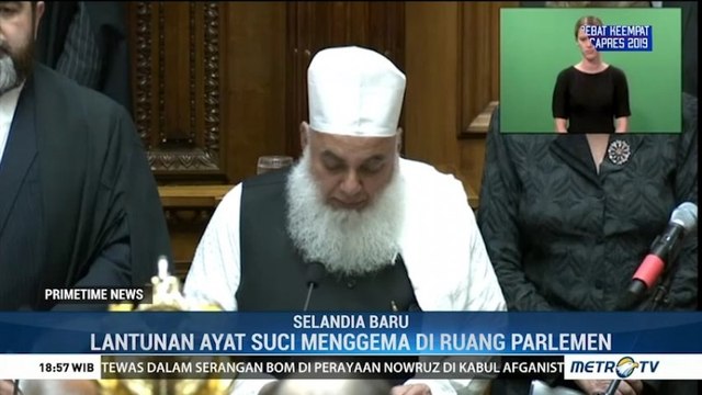 Lantunan Ayat Suci Alquran Menggema di Ruang Parlemen Selandia Baru