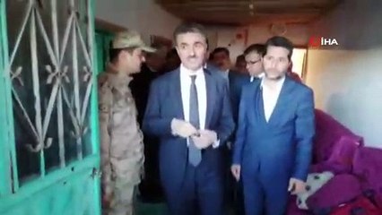 Vali Baruş, deprem bölgesinde incelemelerde bulundu