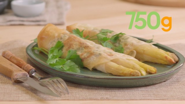 Recette des Asperges des Sables des Landes IGP en feuilles de brick et fromage aux herbes - 750g