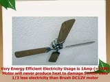 Global Electric 42inch NonBrush Ceiling Fan for RV Brushed Nickel with Remote Control