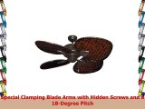 Palm Breeze II Tropical Palm Ceilling Fan in Oil Rubbed Bronze with 48 Dark Woven Bamboo