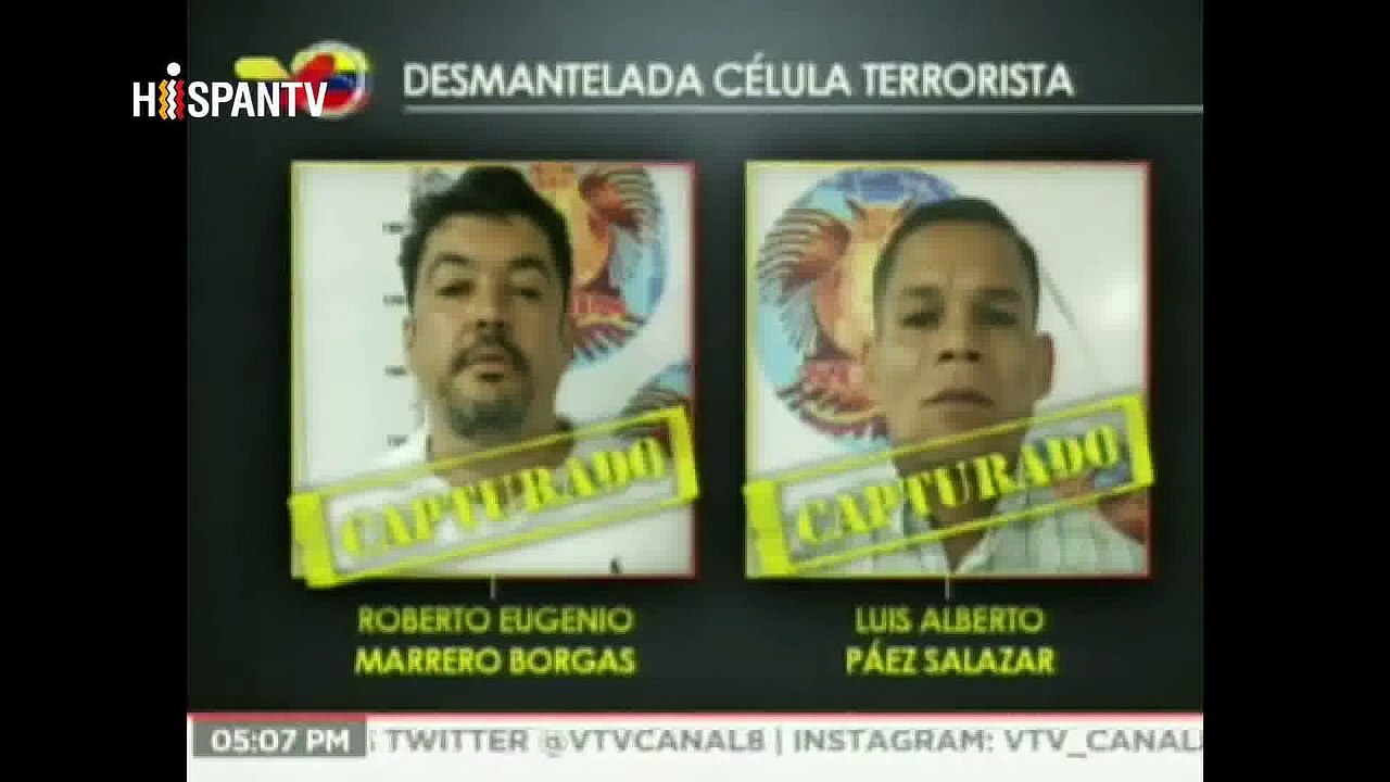 O ministro do Interior venezuelano relata o desmantelamento de  "célula terrorista"