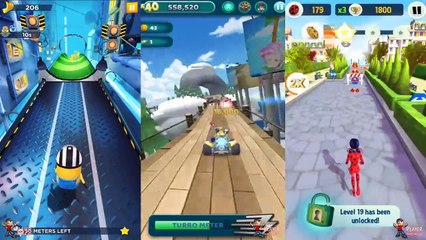Watch Video Oddbods Turbo Run Vs Miraculous Ladybug Cat & Noir Vs Minion Rush