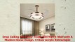Lighting Groups Modern Invisible Ceiling Fan with Light 42inch Brushed Nickel Ceiling Fan
