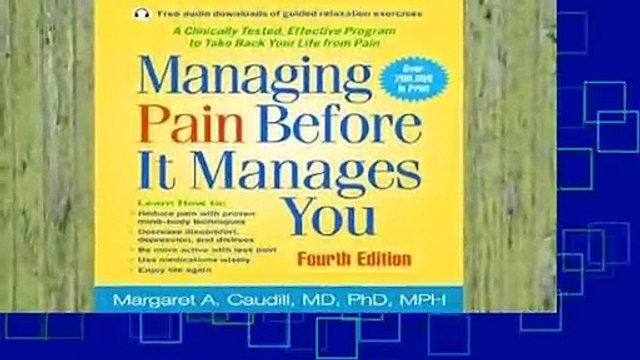 Popular Managing Pain Before It Manages You - Margaret A. Caudill
