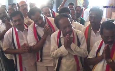 ராசியான கோவிலில் சாமி கும்பிட்ட பிறகு பிரச்சாரத்தை துவக்கினார் அதிமுக வேட்பாளர் தம்பிதுரை- வீடியோ