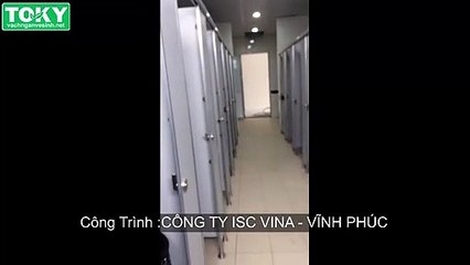 Thi công công trình vách ngăn vệ sinh công ty ISC VINA Vĩnh Phúc