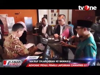 Ma'ruf Amin Dilaporkan ke Bawaslu