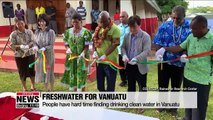 S. Korea-made purifier turns rainwater in drinking water in Vanuatu