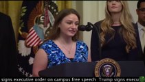 President Trump signs an executive order on campus free speech