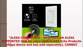 GE Enbrighten ZWave Plus Smart Dimmer Switch Full Dimming inWall Incl White and Lt