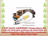 CRLight Dimmable 6W 700LM LED Edison Bulb 3200K Soft White 70W Equivalent E26 Medium Base