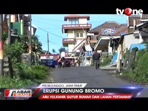 Abu Vulkanik Gunung Bromo Guyur Lahan dan Rumah Warga