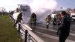 TEM Otoyolu Esenler mevkiinde bir hafriyat kamyonunda yangın çıktı. İtfaiye ekipleri yangına müdahale ediyor