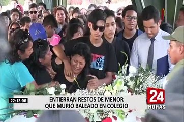 Así enterraron restos del menor que murió por disparo en colegio de VES