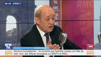 "C'est l'Algérie qui décide de son avenir": Jean-Yves Le Drian dit regarder avec attention "la situation en Algérie"