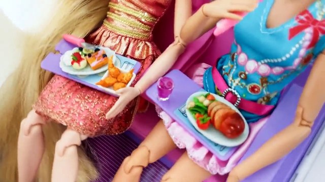 Nouvelle Barbie AVION! Barbie Raiponce Avion de voyage de Routine باربي طائرة جديدة Barbie Novo avião