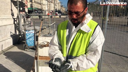 Marseille : le nettoyage de la Porte d'Aix a commencé