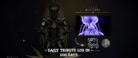 Warframe Daily Tribute Log In 1100 Days