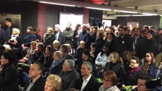 Bruxelles - commémoration dans la station Maelbeek pour le troisième anniversaire des attentats du 22 mars 2016 (vidéo Germani)