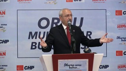 Kılıçdaroğlu : 'Türkiye Cumhuriyeti Devleti'nin 2019 yılında, 21. yüzyılda planı yok' - ORDU