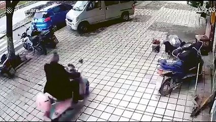 Scooter driver blindsided by billboard blown down in strong winds