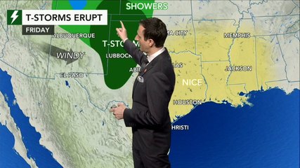 Locally severe storms to rumble across southern Plains