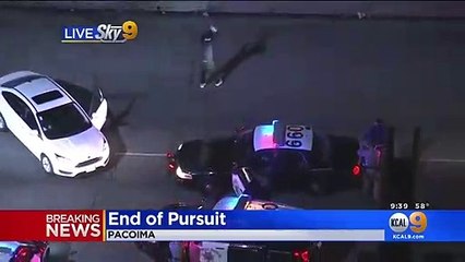 Un suspect fait une petite danse avant d’aller en prison suite à une course poursuite