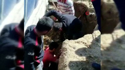 Yabancı uyruklu işçi çöken otopark inşaatının altında kaldı