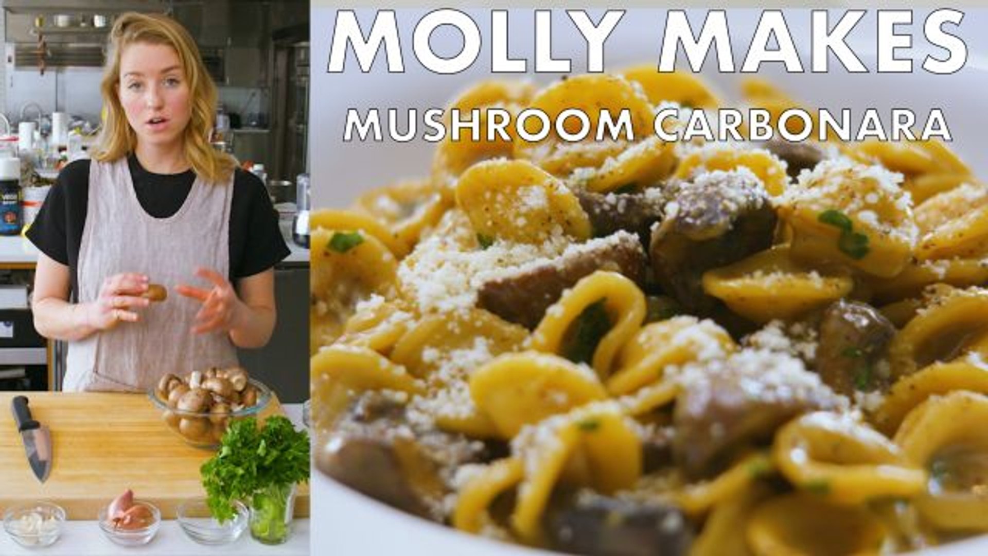⁣Molly Makes Mushroom Carbonara