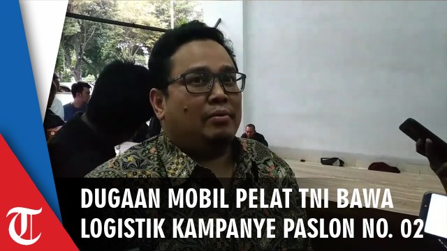 Dugaan Sebuah Mobil Berpelat TNI Bawa Logistik Kampanye Paslon 02