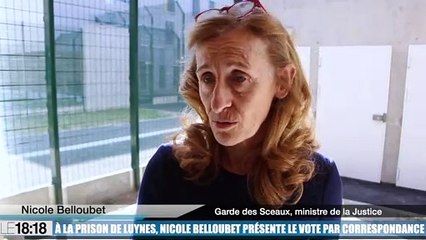 En visite à la prison de Luynes, Nicole Belloubet, garde des Sceaux, présente le droit de vote par correspondance