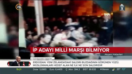 İP'li Belediye Başkan Adayı Kemal Emir, İstiklal Marşı'nı bilmiyor