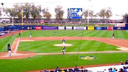 Brad in the Field with Brewers' Spring Training