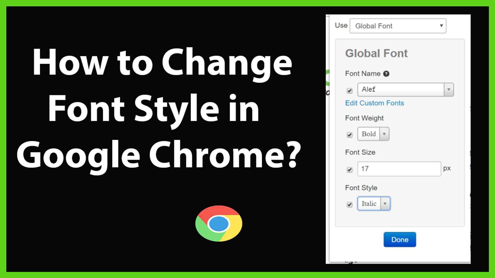 How to Change Font Style in Google Chrome?