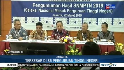 92 Ribu Lebih Peserta SNMPTN Dinyatakan Lolos