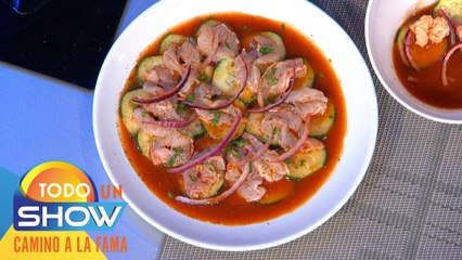 Todo Un Show | ¡El Chino nos preparó un fresco y delicioso aguachile rojo de camarón para esta temporada de cuaresma!