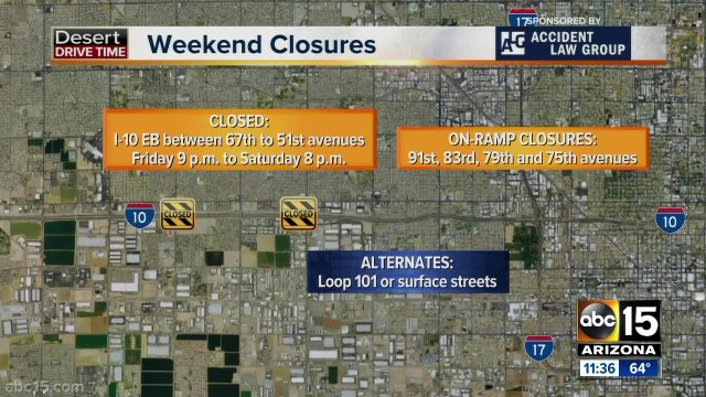 Weekend traffic closures March 23-25