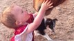 Kiddo Gives Good Night Kisses to Her Horses