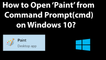 How to Open Paint from Command Prompt(cmd) on Windows 10?