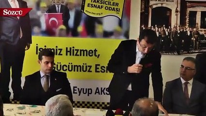İmamoğlu  taksicilerle bir araya geldi