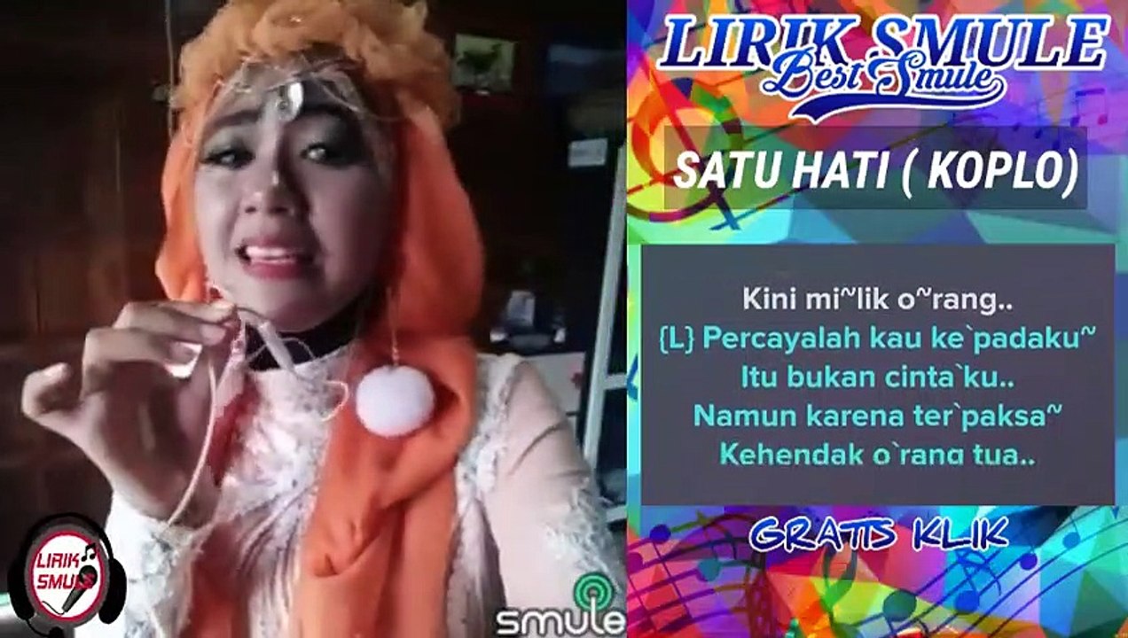 Satu Hati Karaoke -Laila Fajri Duet Bersama Artis Smule -