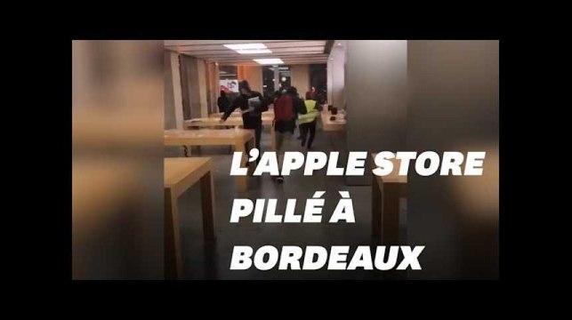 L'Apple store de Bordeaux pillé lors des débordements des gilets jaunes